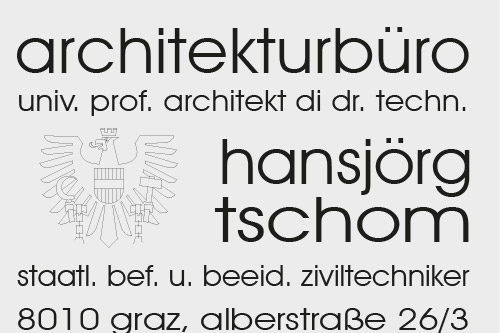 Architekturbüro - Dr. Dipl. Ing. Hansjörg Tschom