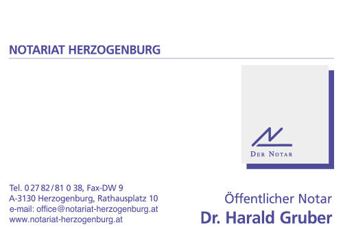 Öffentlicher Notar Dr. Harald Gruber
