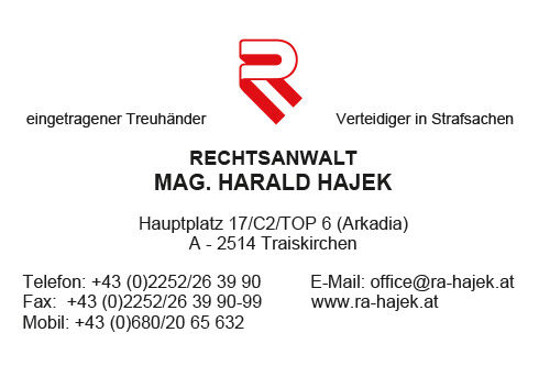 Rechtsanwalt Mag. Harald Hajek