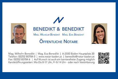 Öffentliche Notare Mag. Wilhelm Benedikt & Mag. Eva Benedikt