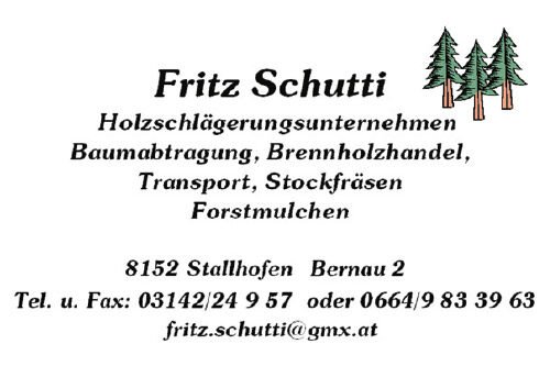 Fritz Schutti - Holzschlägerung