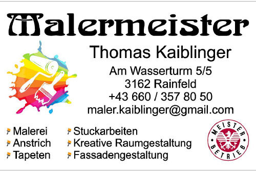 Malermeister Thomas Kaiblinger